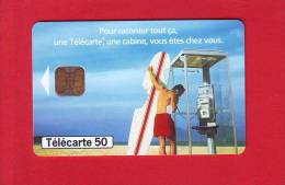 275 - Telecarte Publique Le Requin 98 Cabine Telephonique Surf Planche (F777A) - 1998