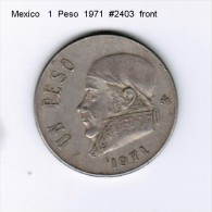 MEXICO    1  PESO  1971  (KM # 460) - Mexique
