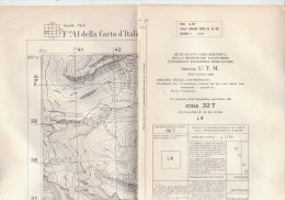 C1096 - CARTINA TOPOGRAFICA - CARTA D'ITALIA ISTITUTO GEOGRAFICO MILITARE Anni '60 - F.:41 GRANTA PAREI/ALPINISMO - Topographical Maps