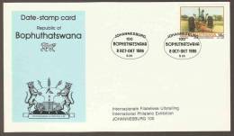 Bophuthatswana - 1986 - Johannesburg 100 - Date-Stamp Card - Bofutatsuana