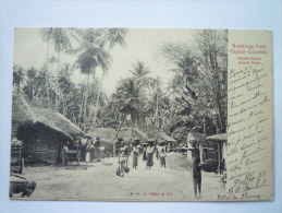 CEYLON  :  Greetings From  Ceylon-Colombo  -  Street Scene  -  Grand  Pass. - Sri Lanka (Ceylon)