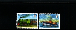 ALDERNEY - 1993  STEAM LOCOMOTIVE AND LIFEBOAT  SET  MINT NH - Alderney