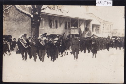 Défilé D'une Fanfare Et Cortège Dans Et Sous La Neige (vers Nyon, Bursins - Gilly - Vinzel ? Vaud ) Ca 1925 (12´544) - Bursins