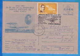 Aurel Vlaicu Pioneer Of Aviation,  Plane ,, Vlaicu'' Stamp Vlaicu Romania Postal Stationery 1987 - Abeilles