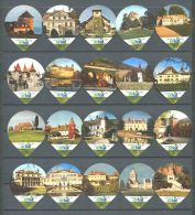 224 - Chateaux Viticoles - Serie Complete De 20 Opercules Suisse Orlait - Opercules De Lait