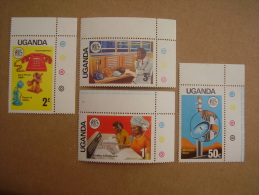 UGANDA 1976 TELECOMMUNICATIONS DEVELOPMENT  Issue  FULL SET FOUR Stamps MNH. - Ouganda (1962-...)