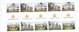 Australia 2013 Historical Architecture ,Government Houses Gutter Strip MNH - Mint Stamps