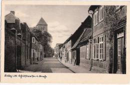 Lübz In Mecklenburg Lubz Luebz Schulstrasse Und Kirche Belebt 12.6.1941 Datiert - Lübz
