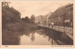 Lübz In Mecklenburg Lubz Luebz Partie An D Elde M Wassermühle Belebt Plane Am Rechten Rand WASSERMÜHLE Mill Molen Moulin - Lübz