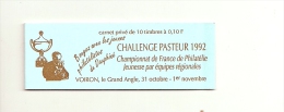 RHONE ALPES - 38 - ISERE - VOIRON BIGAROX Partenaire Comités D'entreprise - Challenge  Pasteur 1992 - Gelegenheidsboekjes