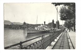 Cp, Suisse, Genève, Le Quai Et La Ville, écrite - Genève