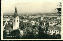 Amstetten NÖ Kirche Wohnhäuser Panorama Sw Gezackt 50er - Amstetten