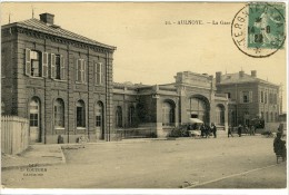 Carte Postale Ancienne Aulnoye - La Gare - Chemin De Fer - Aulnoye