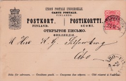 00453 Enteropostal De Tammerfors A Abo 1890 - Storia Postale