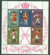 Antigua - 1971 Military Uniforms Block MNH__(THB-446) - 1960-1981 Autonomía Interna