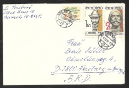 CSSR Ceskoslovensko 1982 Brief Nach Deutschland Mit Michel Nr. 2617, 2687, 2688 Yvert 2441, 2507, 2508 - Storia Postale