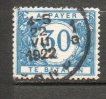 BELGIQUE Taxe  30c Bleu1919-20 N°30 - Briefmarken