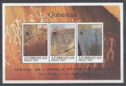 Azerbaïjan - 1998 Rock Drawings Overprint Kleinbogen MNH__(TH-9857) - Azerbaiján