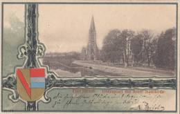 PFORZHEIM, Lindenplatz Mit Neuer Stadtkirche,  Wappen, Stempel: Pforzheim 24.9.1901 Nach Pforzheim - Pforzheim