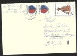 CSSR Ceskoslovensko Czechoslovakia 1991 Brief Von Brno Nach Deutschland Michel 3042, 3096 Yvert 2843, 2896 - Storia Postale