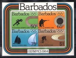 Barbados - 1984 Los Angeles Block MNH__(TH-4333) - Barbades (1966-...)