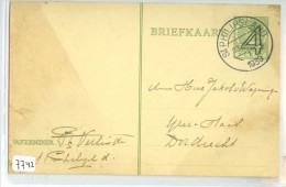 HANDGESCHREVEN BRIEFKAART Uit 1939 Van St. PHILIPSLAND Naar DORDRECHT * VOORDRUK NVPH Nr. 177 MET OPDRUK 4 (7742) - Briefe U. Dokumente