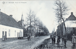 Carte SBP, Deynze - Route De Petteghem, 1909, Animé - Deinze