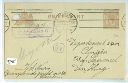 HANDGESCHREVEN BRIEFKAART Uit 1923 Van HAARLEM Naar DEN HAAG * VOORDRUK NVPH Nr. 61 (7745) - Briefe U. Dokumente