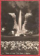 CARTOLINA VIAGGIATA ITALIA - TORINO DI NOTTE - Via Roma E Giardini - Annullo TORINO  10 - 12 - 1940 - Parks & Gärten