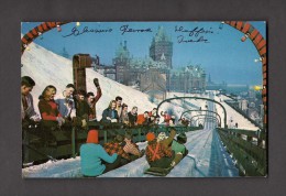 QUÉBEC - CARNAVAL DE QUÉBEC - CHÂTEAU FRONTENAC - LA GLISSOIRE SUR LA TERRACE DUFFERIN - PHOTO CANADIAN PACIFIC - Québec - Château Frontenac