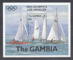 Gambia - 1984 Los Angeles Block MNH__(TH-2704) - Gambia (1965-...)