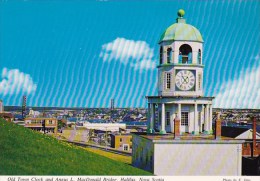 Canada Nova Scotia Old Town Clock And Angus L Macdonald Bridge Halifax - Halifax