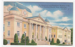 First Christian Church Tulsa Oklahoma Linen Postcard - Tulsa