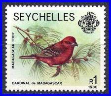 SEYCHELLES 1986 CARDINAL BIRD   RARE SC# 403AD VF (D0352) - Seychellen (...-1976)