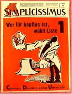 Zeitschrift Simplicissimus 24.10. 1964  -  Wer Für Kopflos Ist, Wählt Liste 1 - Altri & Non Classificati