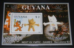 Delcampe - Guyana - 1989 Medalists (silver) Block (7) MNH__(THB-4301) - Guyana (1966-...)