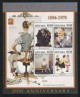 Delcampe - Guyana - 2004 Norman Rockwell Kleinbogen MNH__(FIL-10688) - Guyana (1966-...)