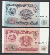 TADJIKISTAN .  LOT DE 2 BILLETS . - Tadjikistan