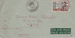 00497 Carta Rufisque -Senegal A Macon 1955 - Lettres & Documents