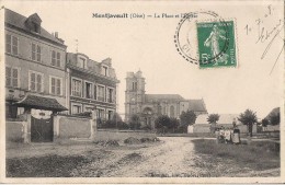 MONTJAVOULT LA PLACE ET L'EGLISE  EDITION BOURGEIX - Montjavoult