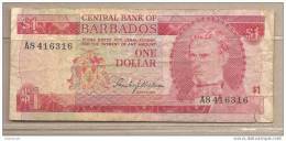 Barbados - Banconota Circolata Da 1 Dollaro P-29a.1 - 1973 #19 - Barbades