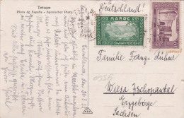 01028 Enteropostal De Casablanca A Erzgebirge - Sachsen1933 - Lettres & Documents