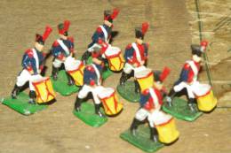 SOLDAT PLOMB 34 Mm EMPIRE NAPOLEON 1815 " TAMBOUR INFANTERIE De LIGNE " SHAKO PLUMET - Soldados De Plomo