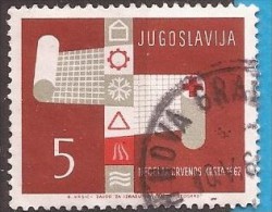 1962 X  JUGOSLAVIJA JUGOSLAWIEN ROTES KREUZ VERKEHR FEUER WASSER SCHNEE USED - Beneficenza