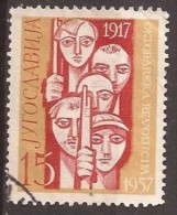 1957 X  JUGOSLAVIJA JUGOSLAWIEN 40  YEARS   OKTOBER REVOLUZION MILITARI  USED - Oblitérés