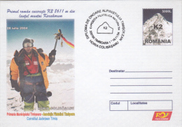HORIA COLIBASANU, EXPLORER, COVER STATIONERY, ENTIER POSTAL, 2004, ROMANIA - Climbing
