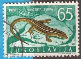 1962 X  JUGOSLAVIJA JUGOSLAWIEN  FAUNA AMPHIBIEN REPTILIEN  USED - Gebraucht