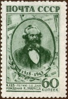 USSR,1943,Y&T#910,Mi#875,Scott#904,125th Anniversary Of The Birth Of Karl Marx,MNH * *,see Scan - Neufs