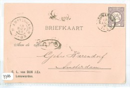 HANDGESCHREVEN BRIEFKAART Uit 1895 Van LEEUWARDEN Naar AMSTERDAM *  NVPH Nr. 33 (7783) - Cartas & Documentos