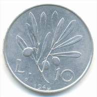 ITALY , 10 LIRE 1949 R - 10 Lire